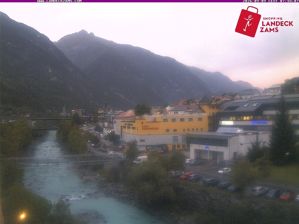 Archiv Foto Webcam Landeck: Blick auf den Inn