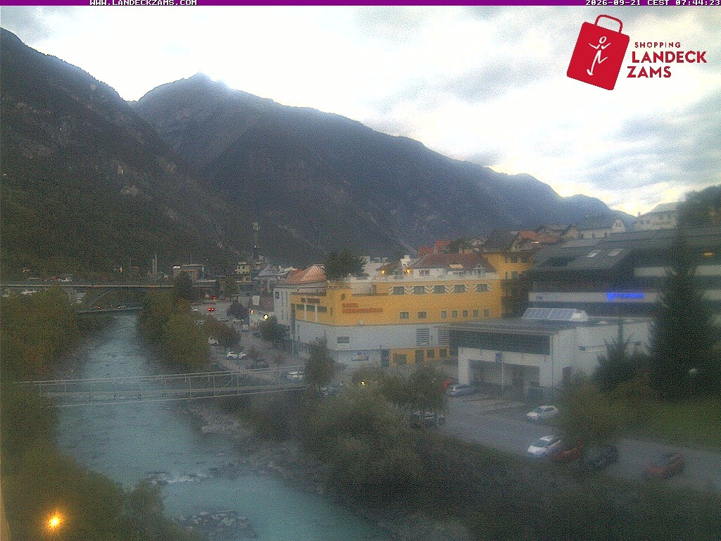 Archiv Foto Webcam Landeck: Blick auf den Inn