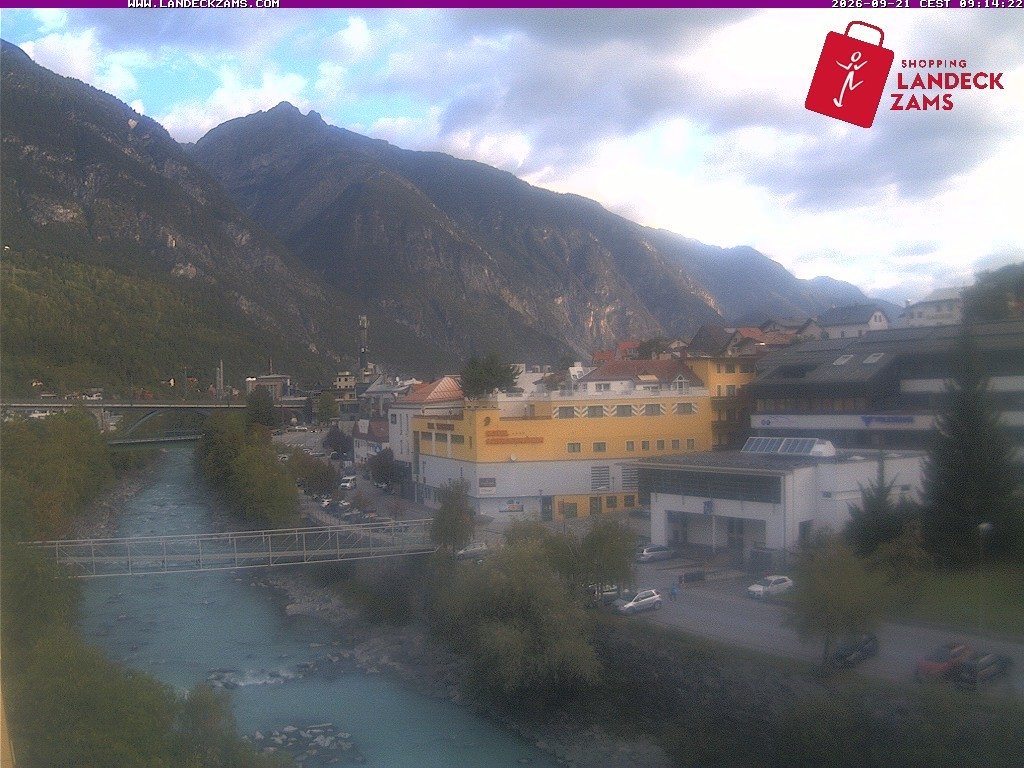 Archiv Foto Webcam Landeck: Blick auf den Inn