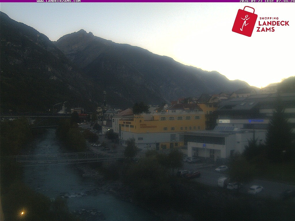 Archiv Foto Webcam Landeck: Blick auf den Inn