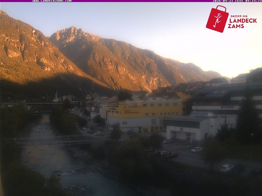 Archiv Foto Webcam Landeck: Blick auf den Inn