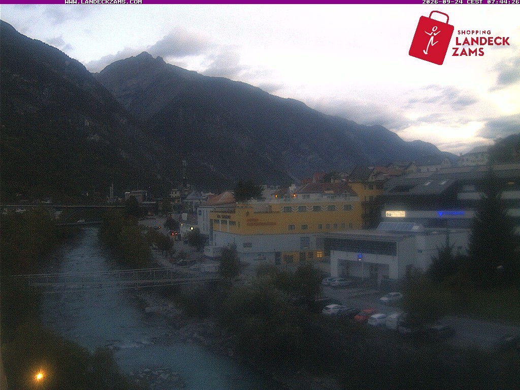 Archiv Foto Webcam Landeck: Blick auf den Inn