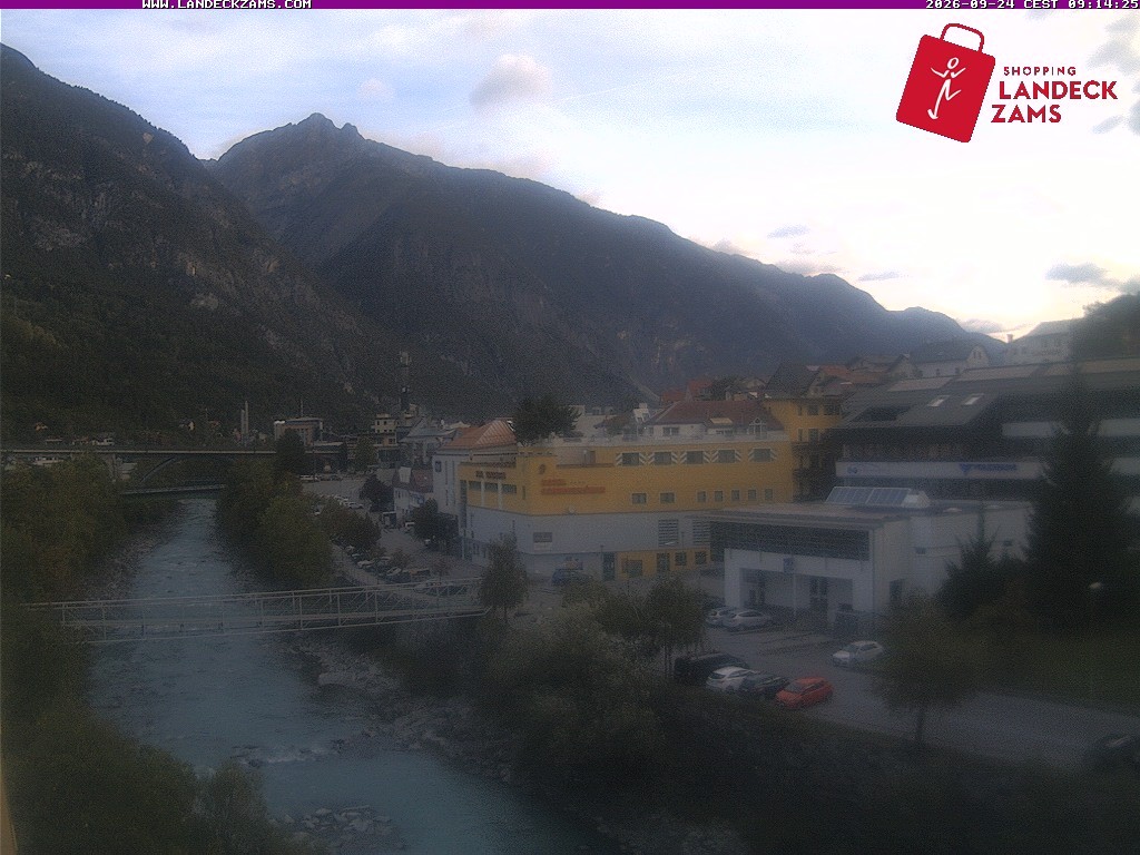Archiv Foto Webcam Landeck: Blick auf den Inn