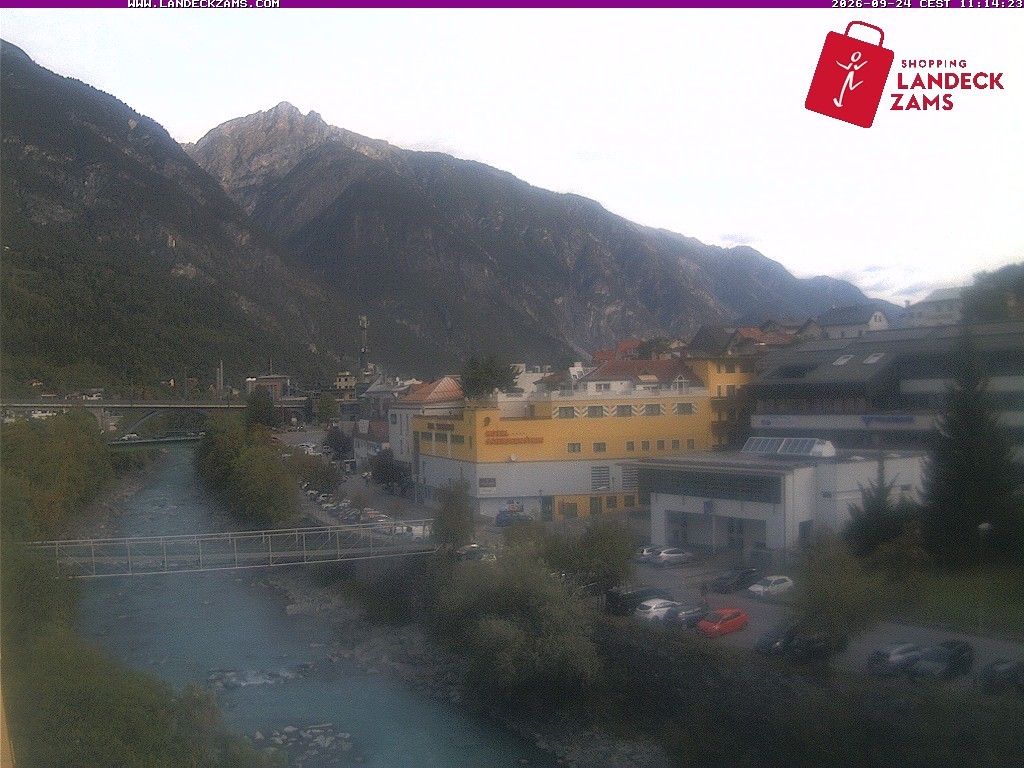 Archiv Foto Webcam Landeck: Blick auf den Inn