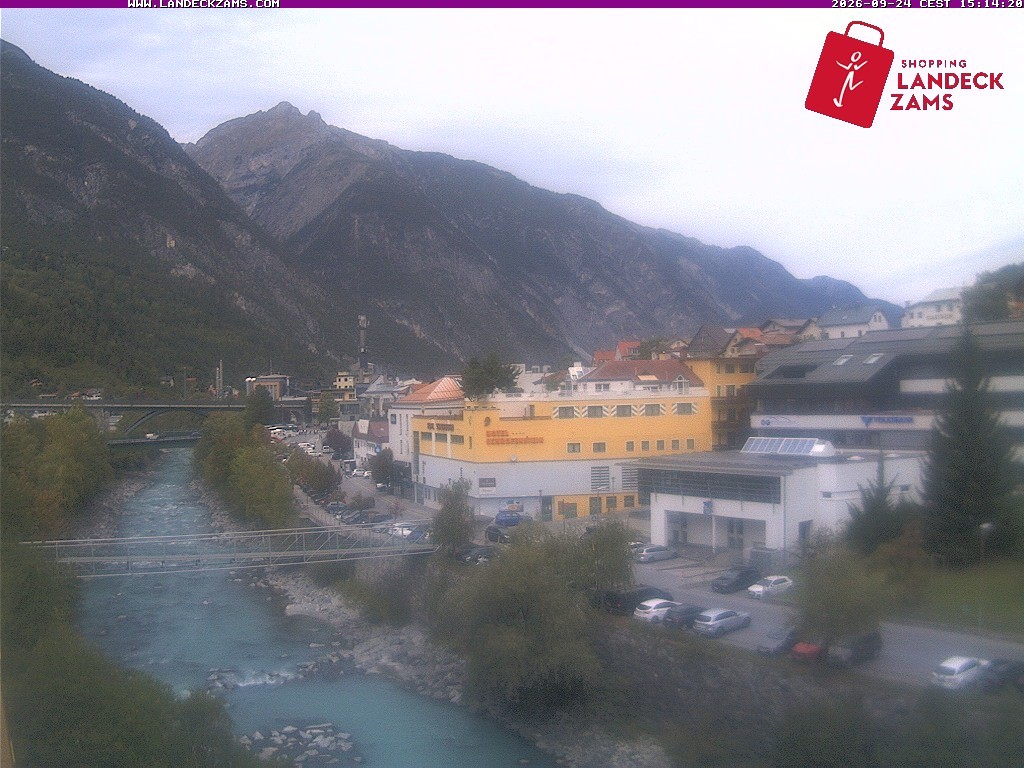 Archiv Foto Webcam Landeck: Blick auf den Inn