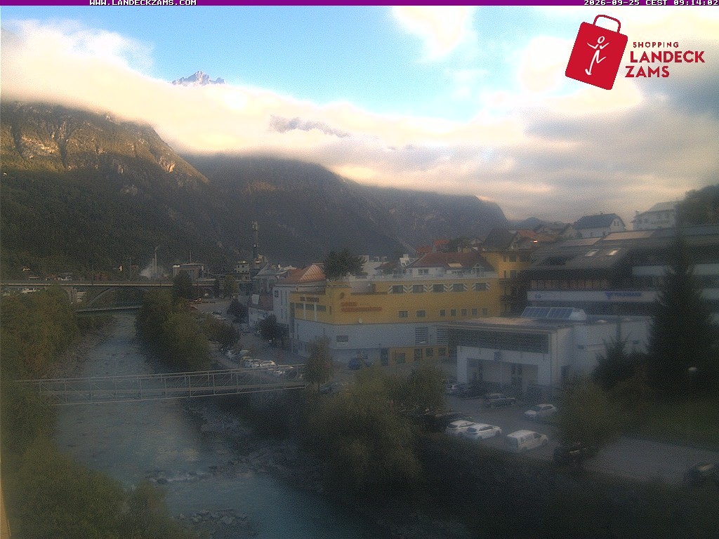 Archiv Foto Webcam Landeck: Blick auf den Inn