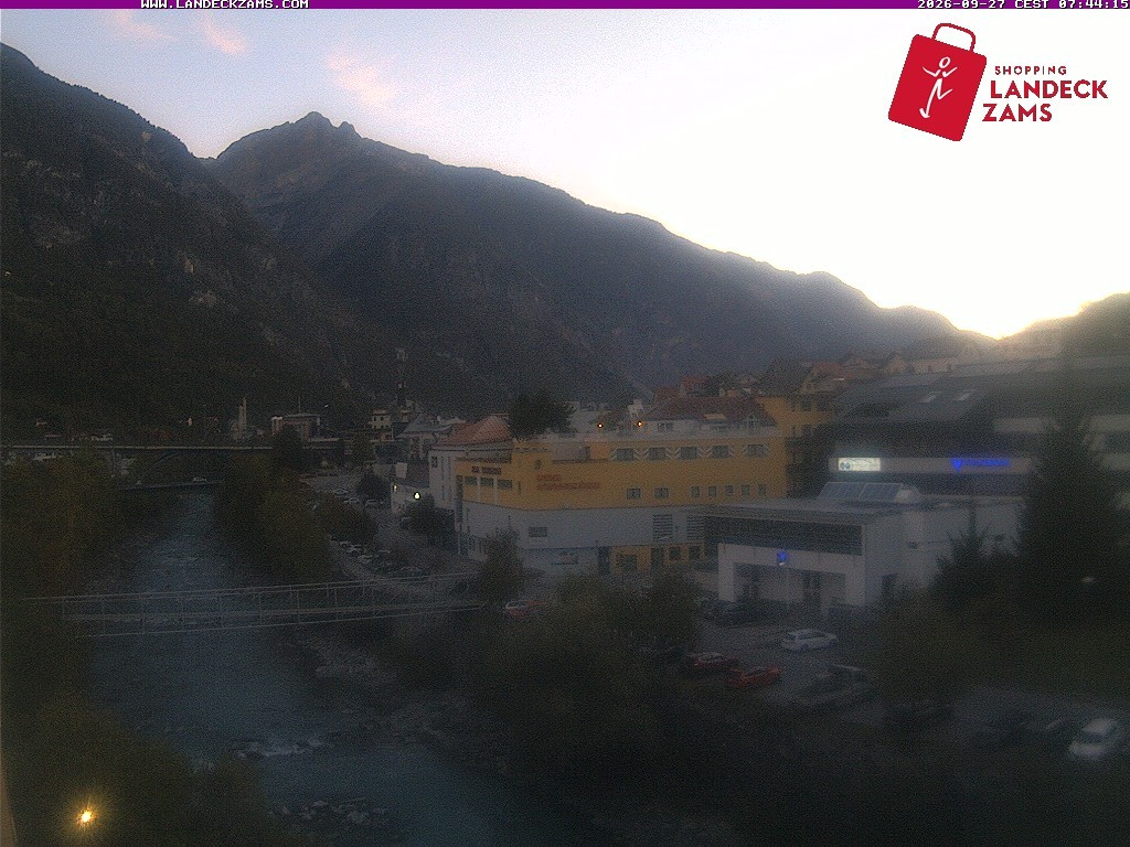 Archiv Foto Webcam Landeck: Blick auf den Inn