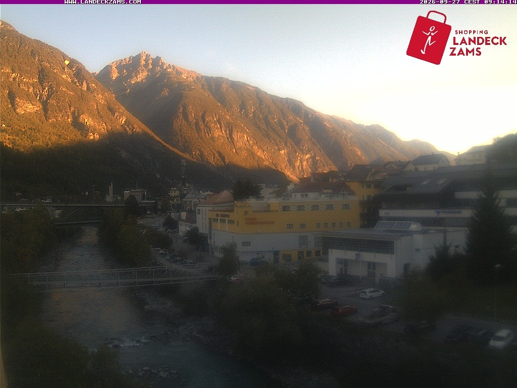 Archiv Foto Webcam Landeck: Blick auf den Inn