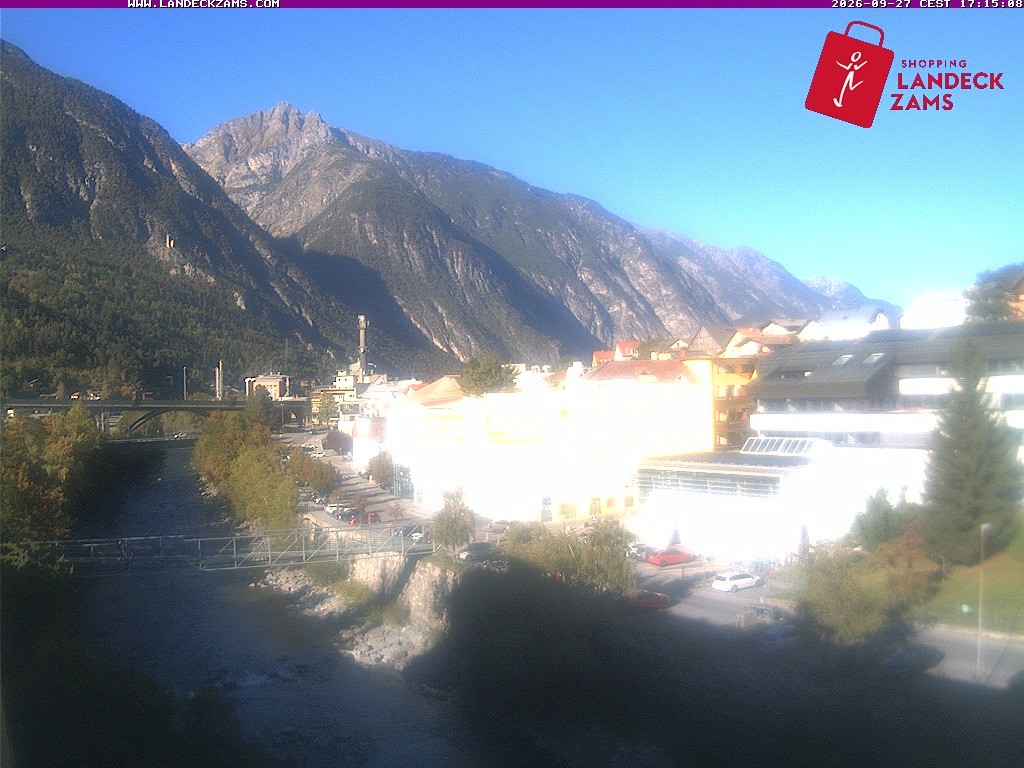 Archiv Foto Webcam Landeck: Blick auf den Inn