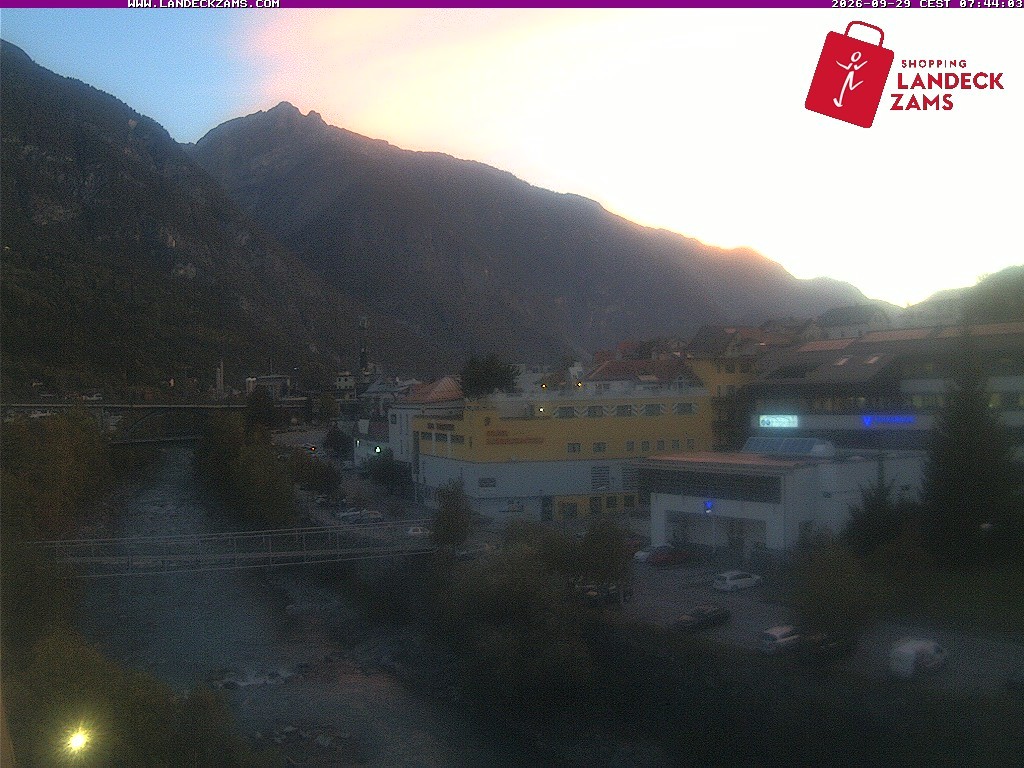 Archiv Foto Webcam Landeck: Blick auf den Inn