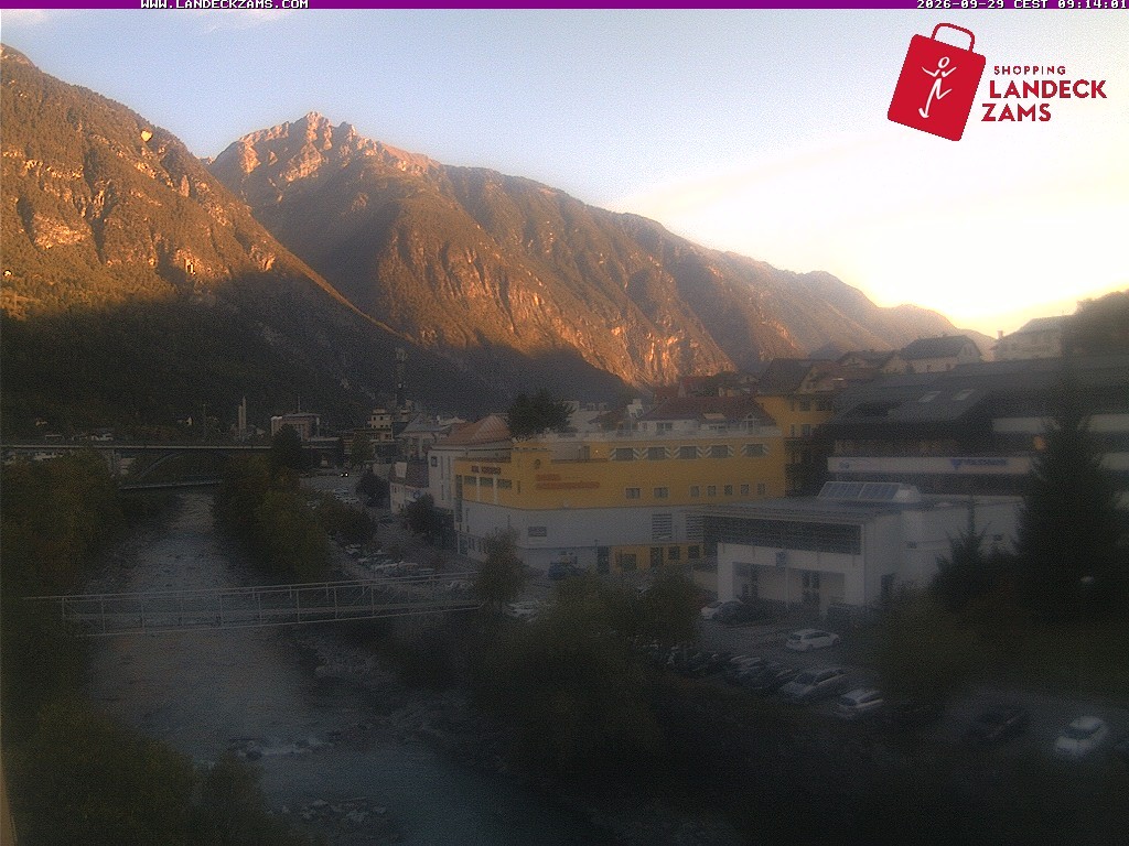 Archiv Foto Webcam Landeck: Blick auf den Inn