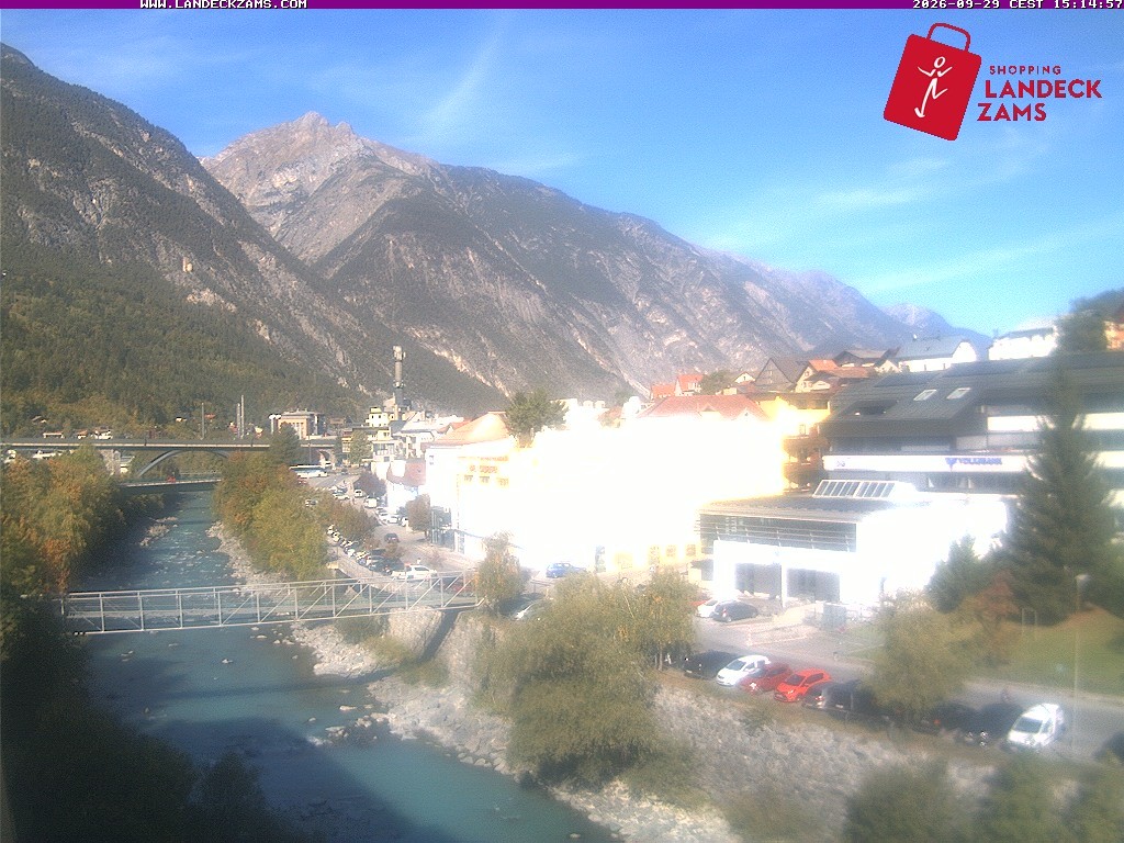Archiv Foto Webcam Landeck: Blick auf den Inn
