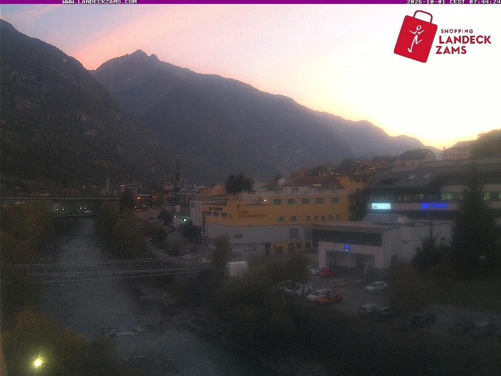 Archiv Foto Webcam Landeck: Blick auf den Inn