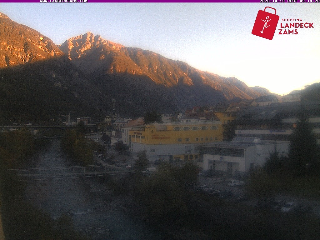 Archiv Foto Webcam Landeck: Blick auf den Inn