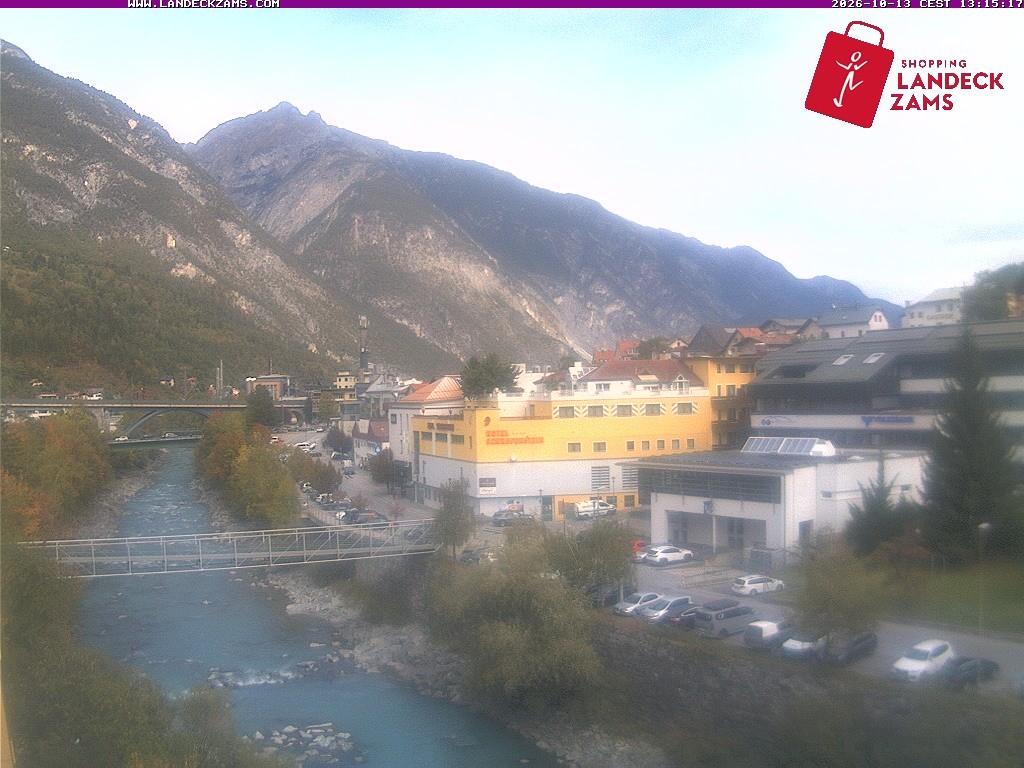 Archiv Foto Webcam Landeck: Blick auf den Inn