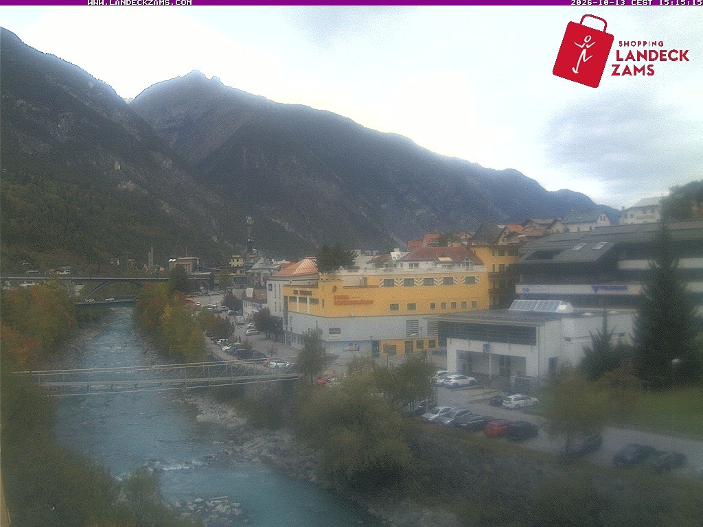 Archiv Foto Webcam Landeck: Blick auf den Inn