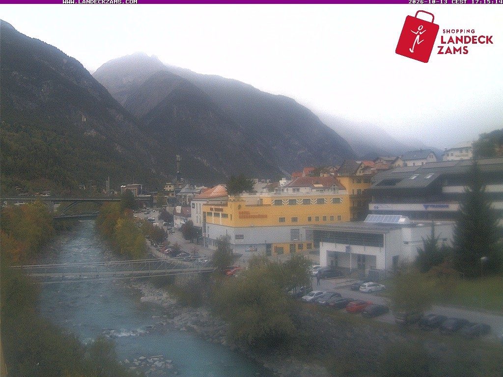 Archiv Foto Webcam Landeck: Blick auf den Inn