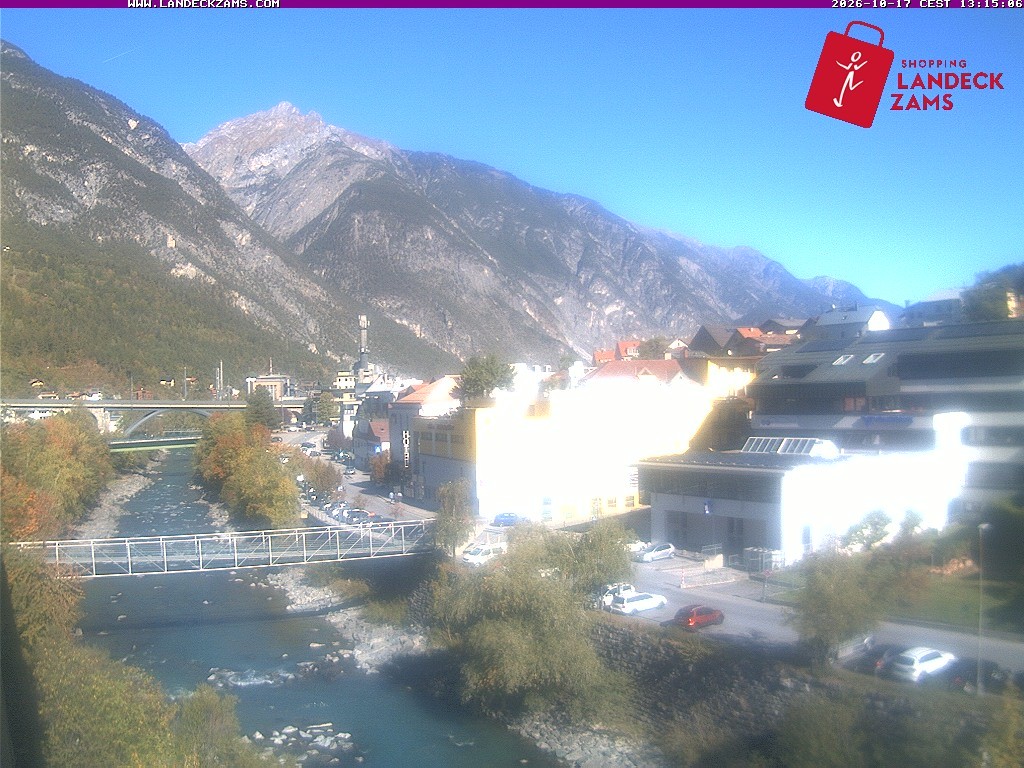 Archiv Foto Webcam Landeck: Blick auf den Inn