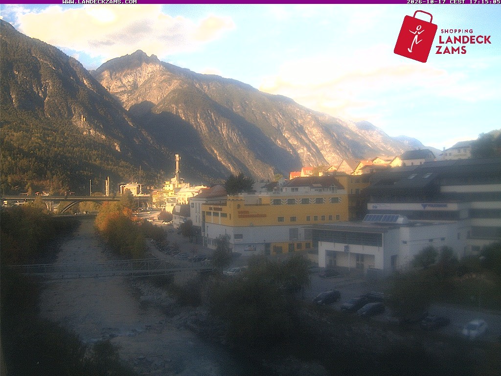 Archiv Foto Webcam Landeck: Blick auf den Inn