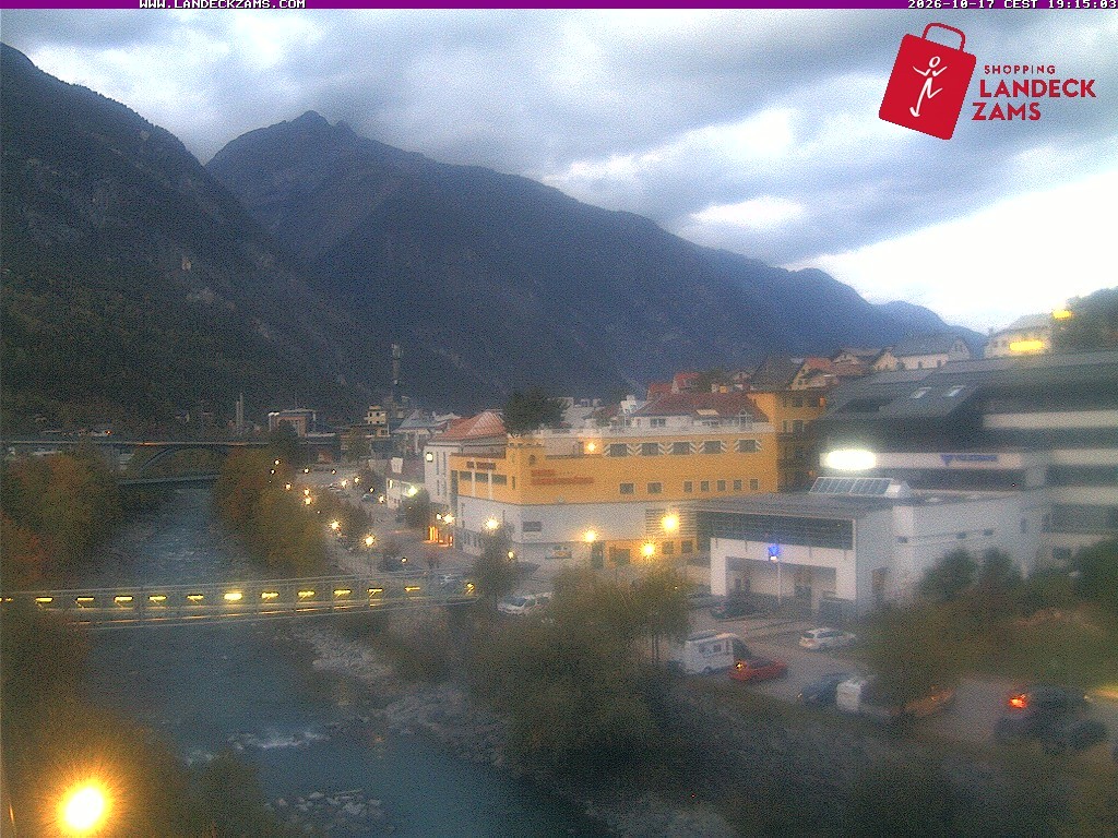 Archiv Foto Webcam Landeck: Blick auf den Inn