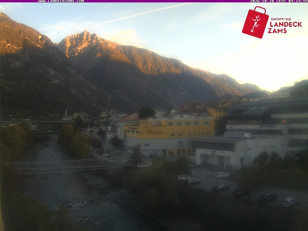 Archiv Foto Webcam Landeck: Blick auf den Inn