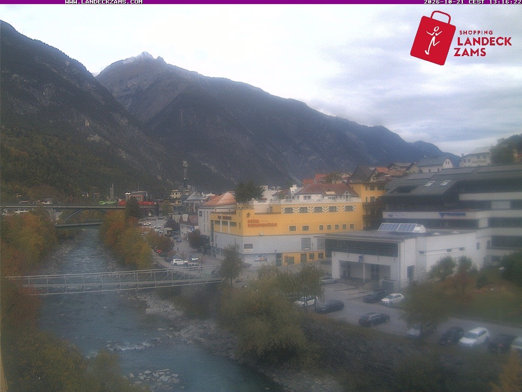 Archiv Foto Webcam Landeck: Blick auf den Inn