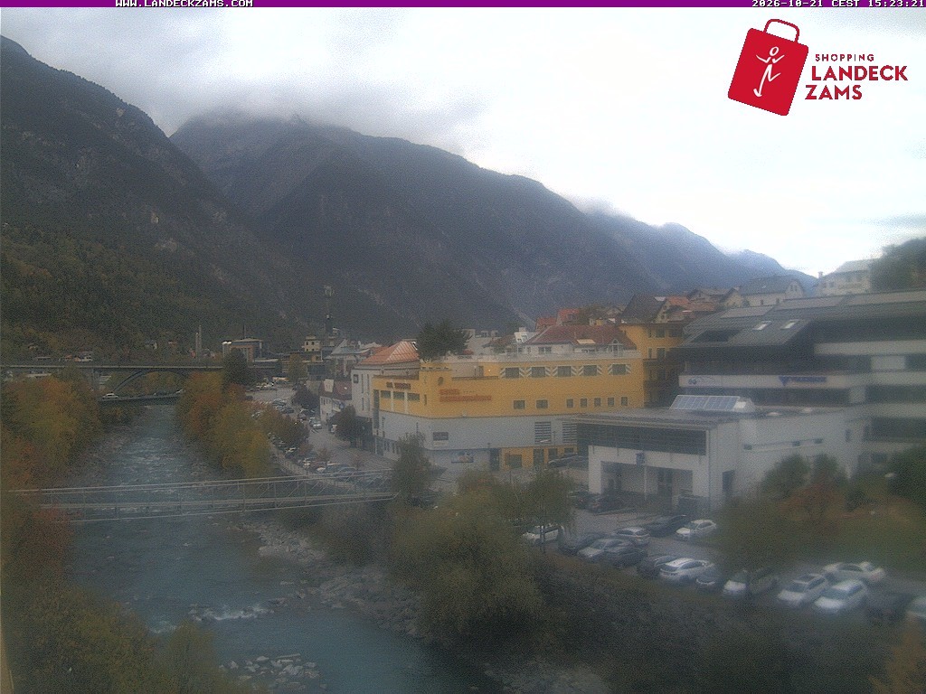 Archiv Foto Webcam Landeck: Blick auf den Inn