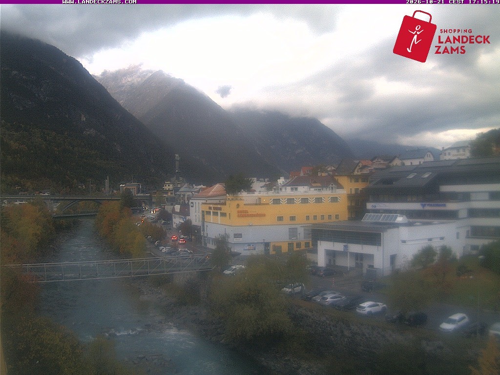 Archiv Foto Webcam Landeck: Blick auf den Inn