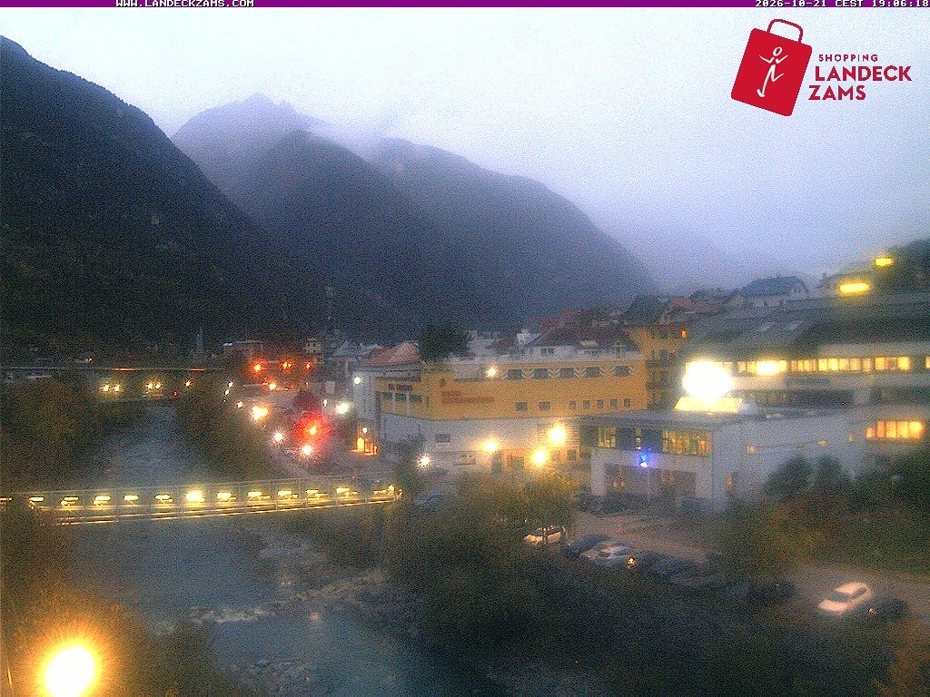 Archiv Foto Webcam Landeck: Blick auf den Inn