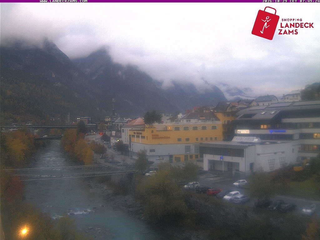 Archiv Foto Webcam Landeck: Blick auf den Inn