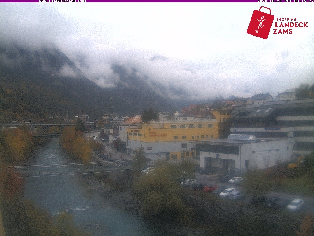Archiv Foto Webcam Landeck: Blick auf den Inn