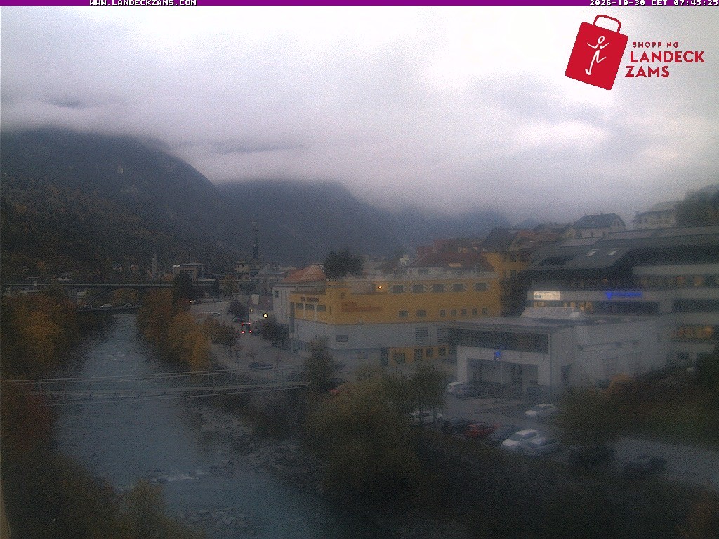Archiv Foto Webcam Landeck: Blick auf den Inn