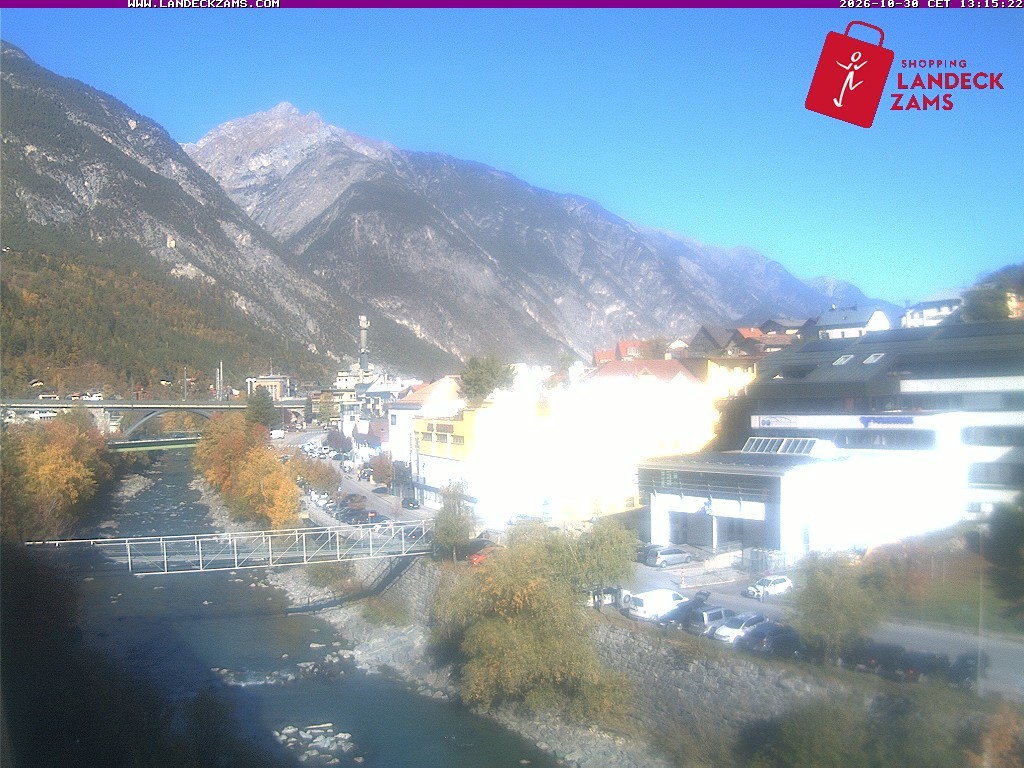 Archiv Foto Webcam Landeck: Blick auf den Inn