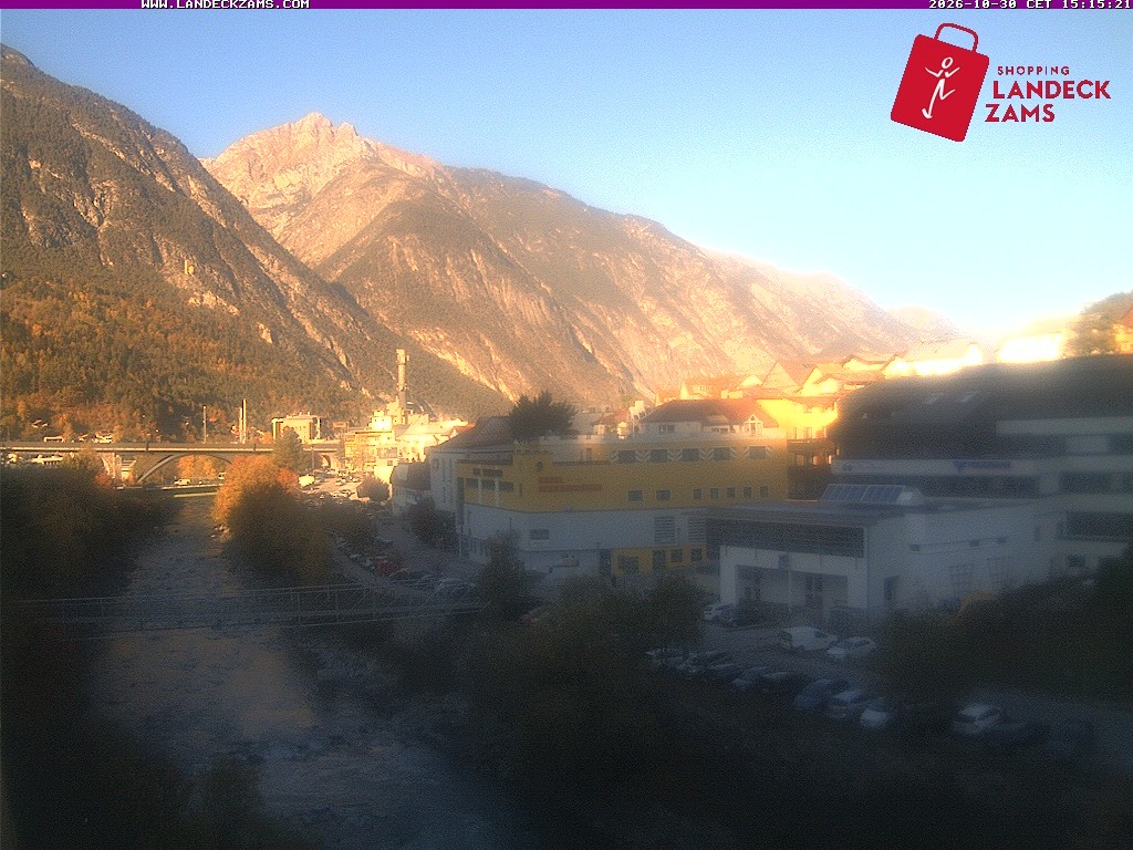 Archiv Foto Webcam Landeck: Blick auf den Inn