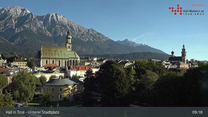 Archiv Foto Webcam Hall in Tirol - Unterer Stadtplatz