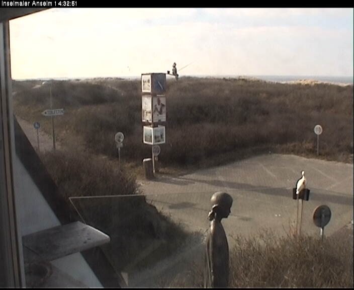 Archiv Foto Webcam Langeoog: Atelierausblick Inselmaler Anselm