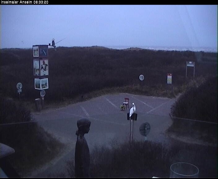 Archiv Foto Webcam Langeoog: Atelierausblick Inselmaler Anselm