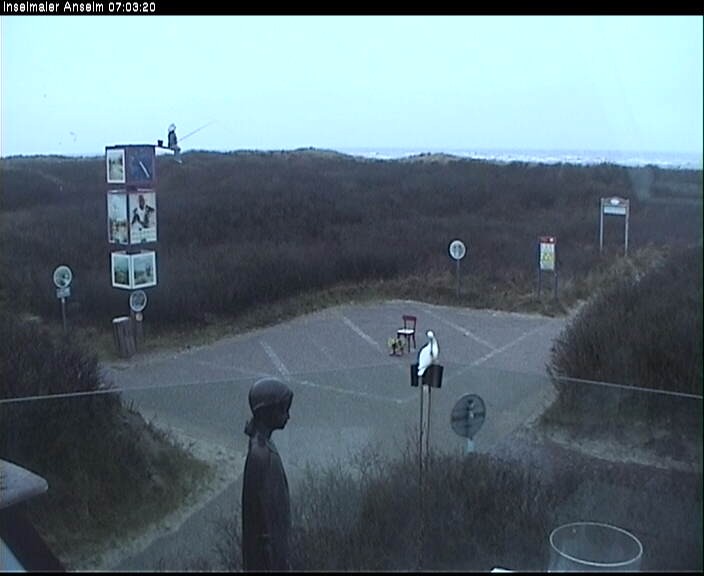 Archiv Foto Webcam Langeoog: Atelierausblick Inselmaler Anselm