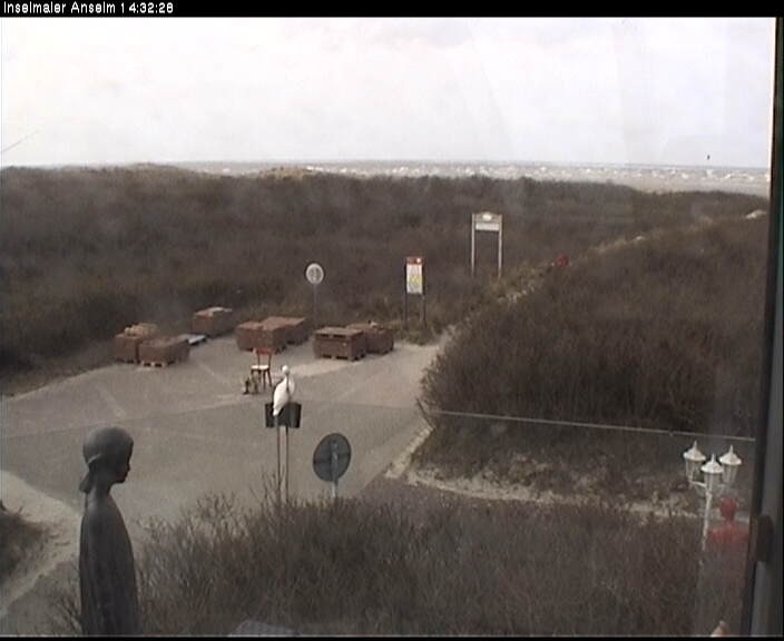 Archiv Foto Webcam Langeoog: Atelierausblick Inselmaler Anselm