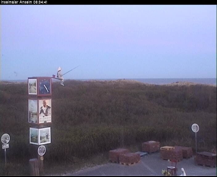 Archiv Foto Webcam Langeoog: Atelierausblick Inselmaler Anselm