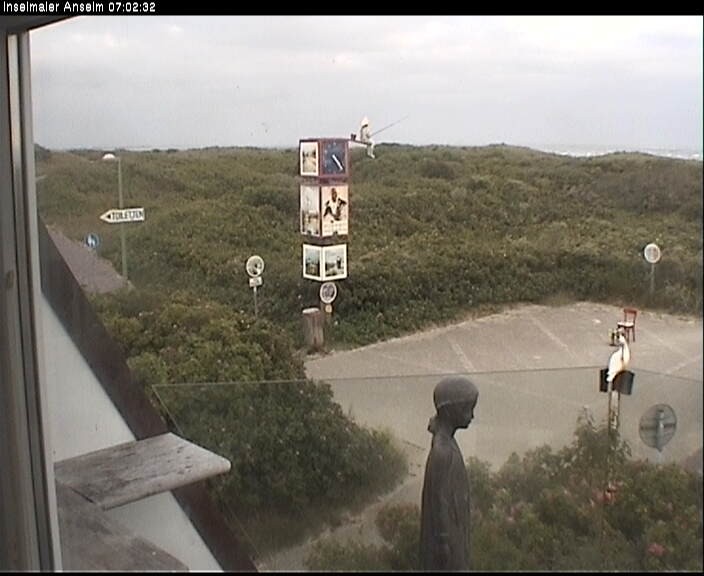 Archiv Foto Webcam Langeoog: Atelierausblick Inselmaler Anselm