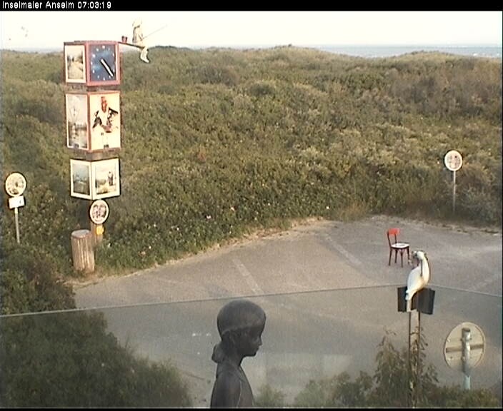 Archiv Foto Webcam Langeoog: Atelierausblick Inselmaler Anselm