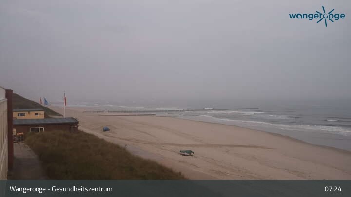 Archiv Foto Webcam Wangerooge: Strand am Gesundheitszentrum