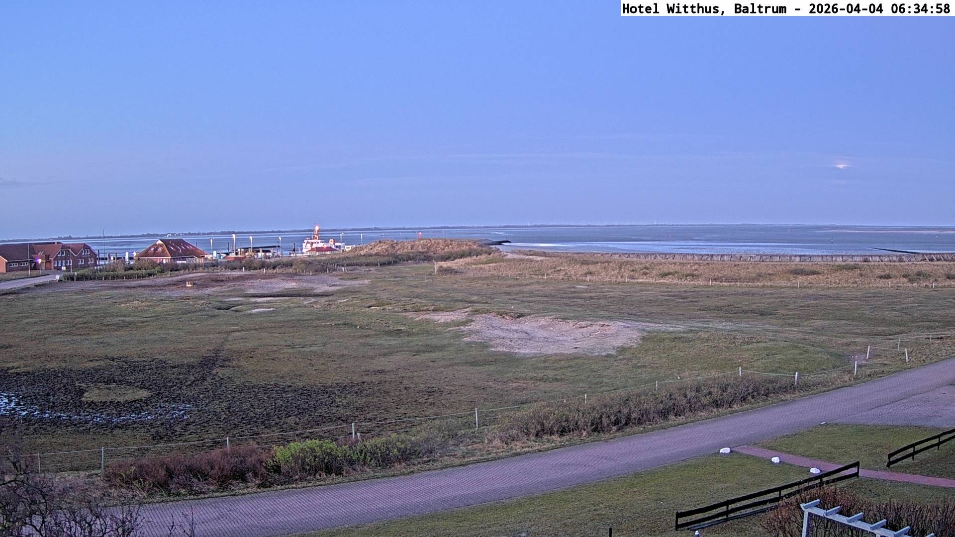Archived image Webcam View of the harbour in Baltrum