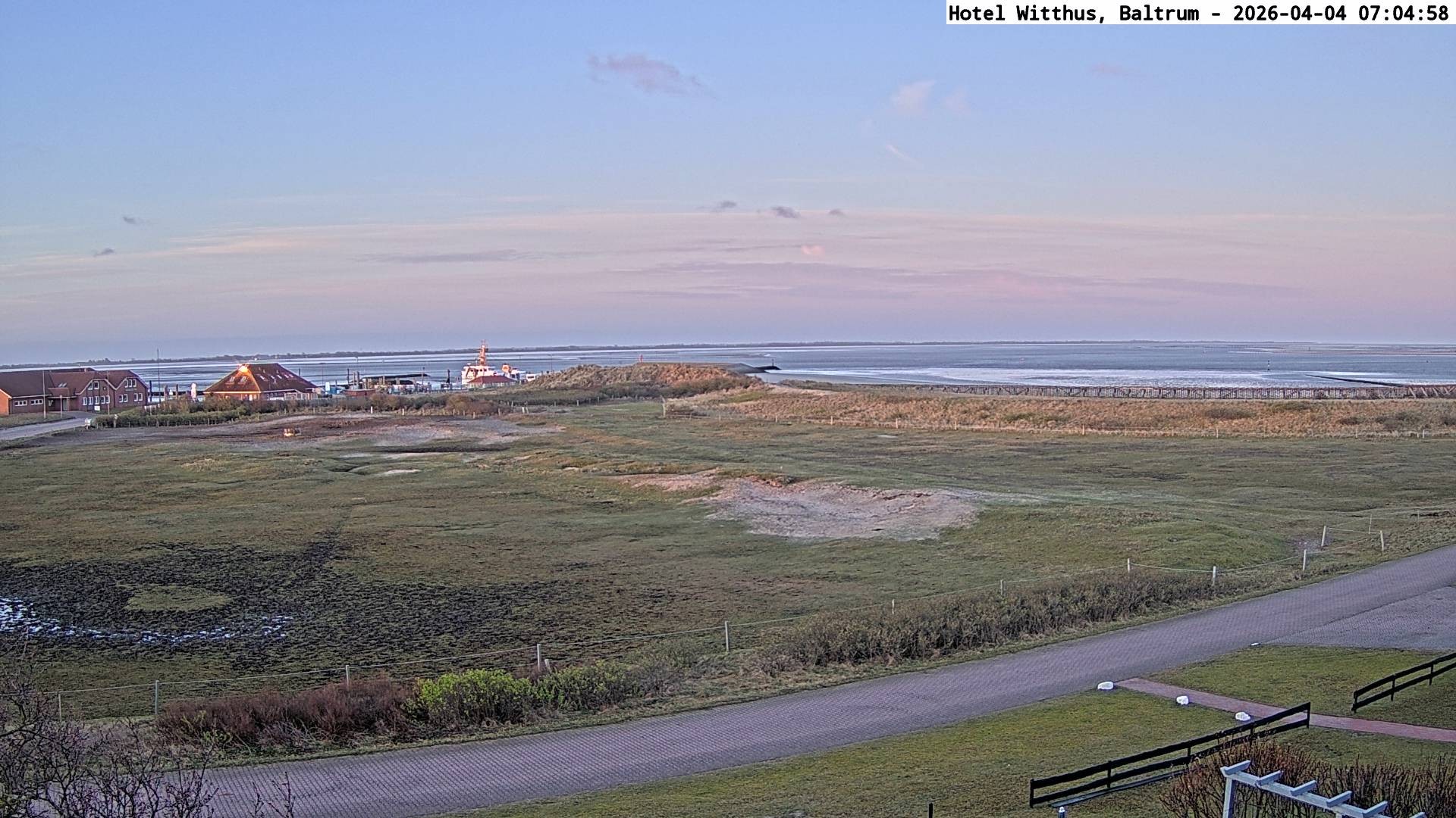 Archived image Webcam View of the harbour in Baltrum