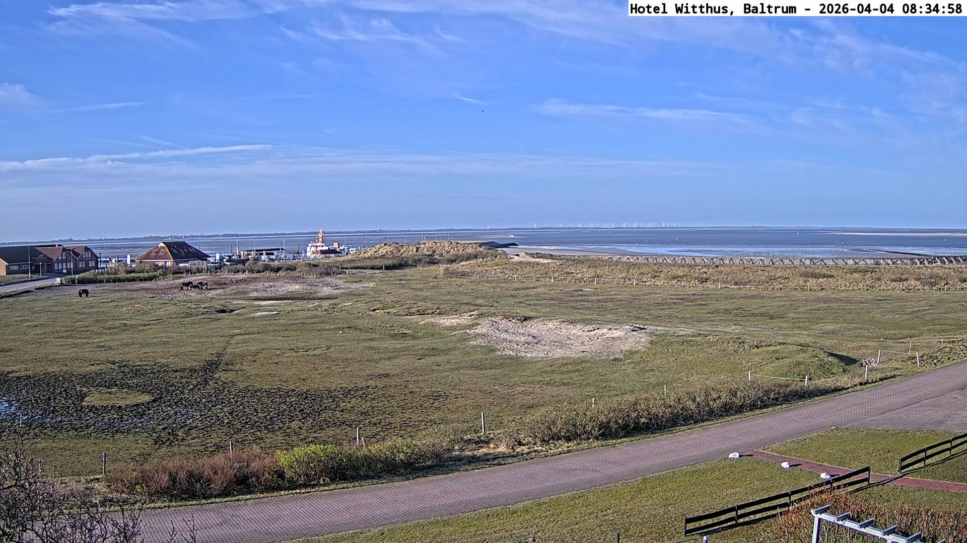Archived image Webcam View of the harbour in Baltrum