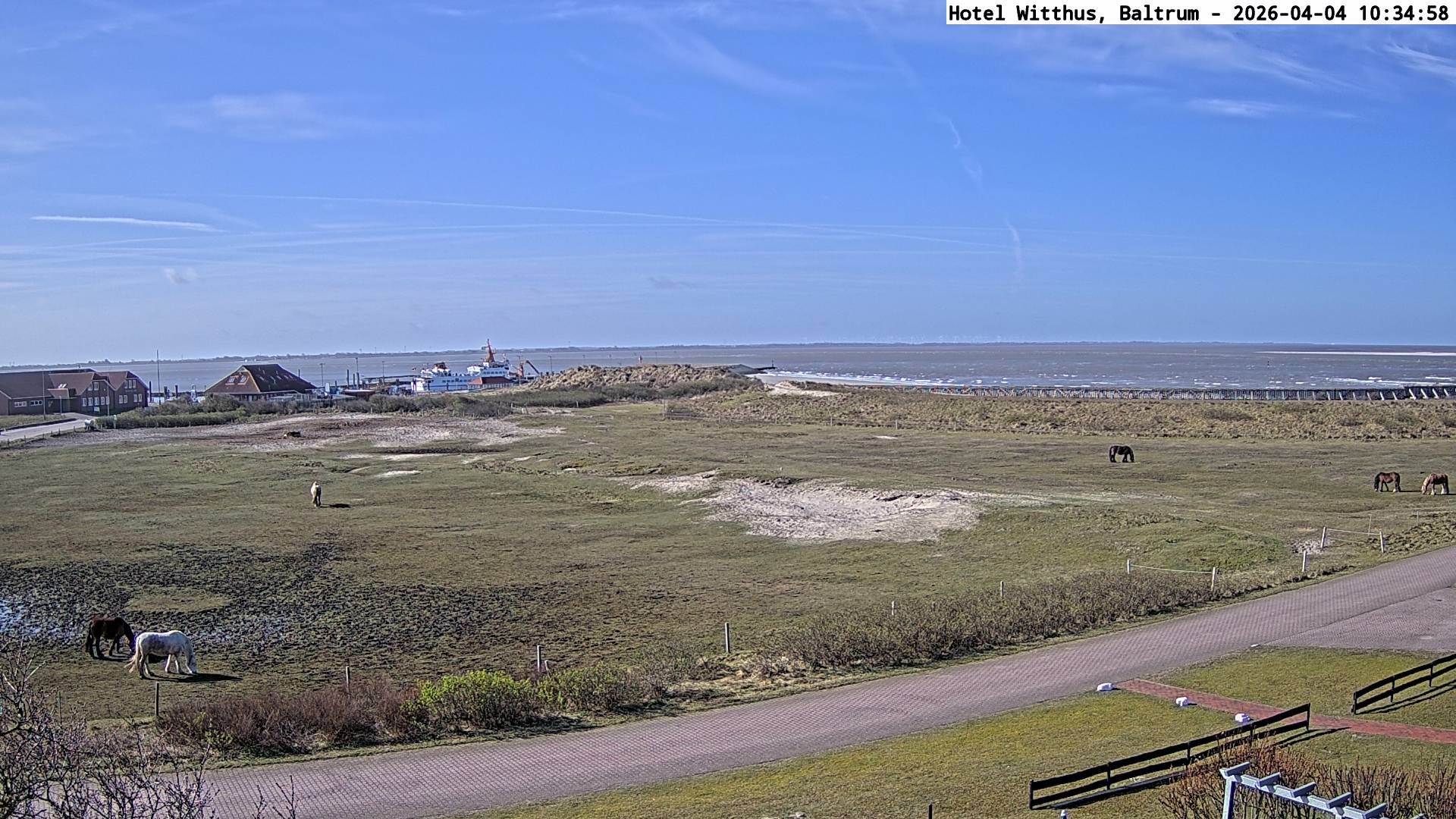 Archived image Webcam View of the harbour in Baltrum