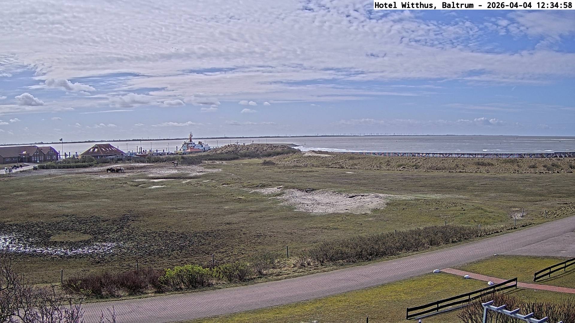 Archived image Webcam View of the harbour in Baltrum