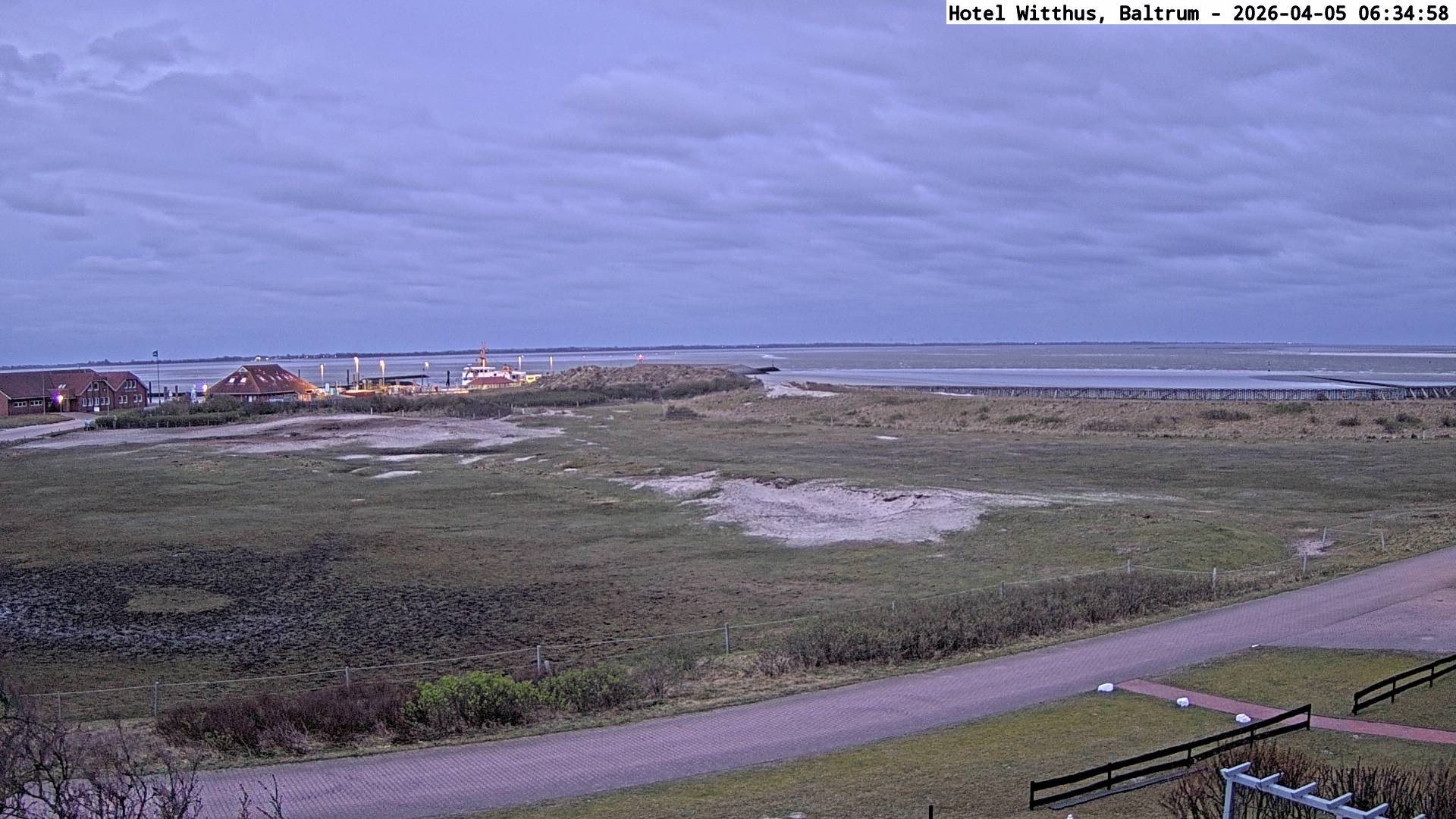 Archived image Webcam View of the harbour in Baltrum