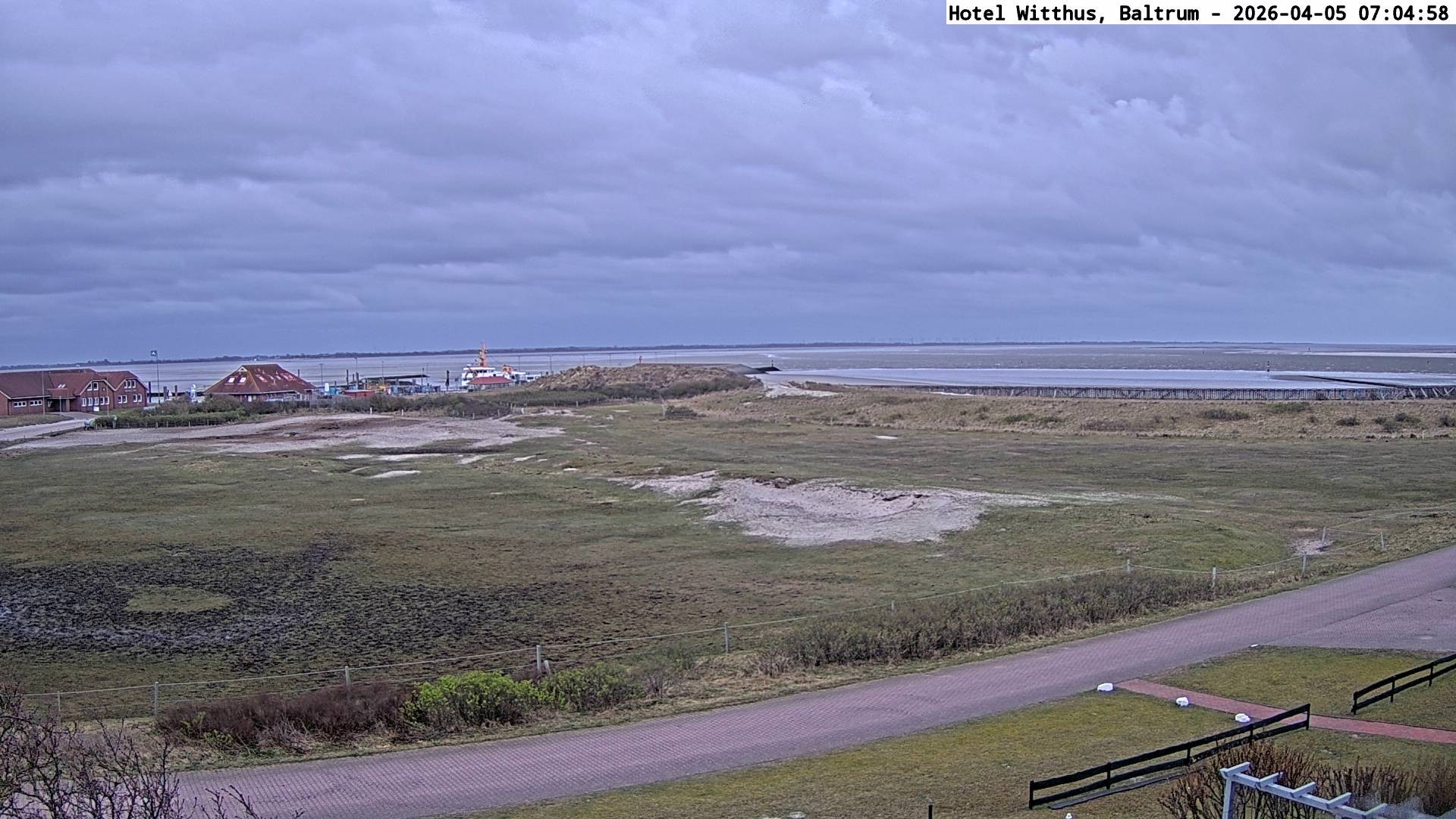 Archived image Webcam View of the harbour in Baltrum